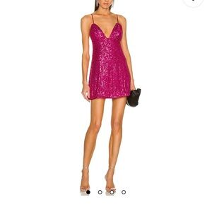 MAJORELLE Pink Sequin Mini Dress